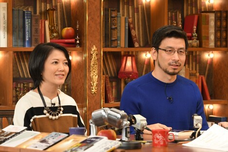 「ゴロウ・デラックス」より。左から外山惠理（TBSアナウンサー）、春日太一。