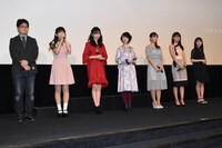 劇場版「咲-Saki-」公開記念舞台挨拶の様子。