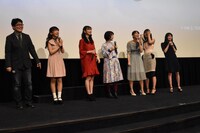 劇場版「咲-Saki-」公開記念舞台挨拶の様子。