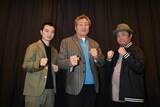 「LIVE FOR TODAY-天龍源一郎-」にて、左から染谷将太、天龍源一郎、川野浩司。