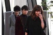 左から上杉柊平、松尾太陽、川口春奈。