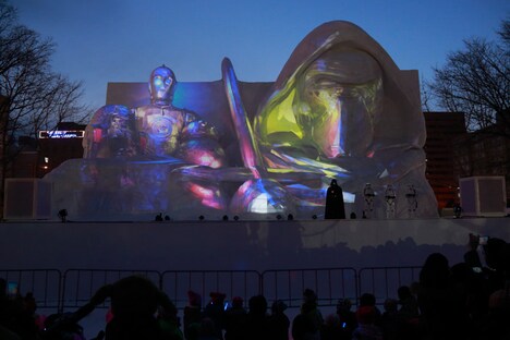 第68回さっぽろ雪まつりオープニングセレモニーの様子。