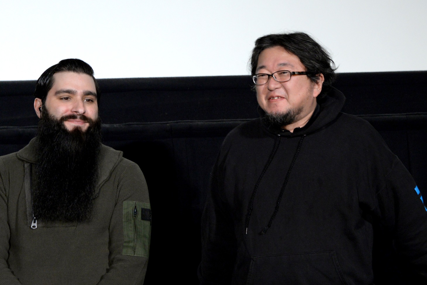 左からジョーダン・ヴォート＝ロバーツ、樋口真嗣。