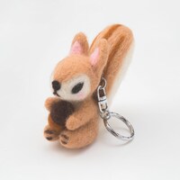 「本家のかわいいキーホルダー リスポッケ先生のニードルフェルトのマスコットキット」