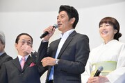「相棒-劇場版IV-首都クライシス 人質は50万人！特命係 最後の決断」初日舞台挨拶の様子。