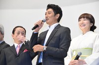 「相棒-劇場版IV-首都クライシス 人質は50万人！特命係 最後の決断」初日舞台挨拶の様子。