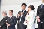「相棒-劇場版IV-首都クライシス 人質は50万人！特命係 最後の決断」初日舞台挨拶の様子。