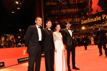 第67回ベルリン国際映画祭にて、左からSABU、チャン・チェン、イレブン・ヤオ、青柳翔。