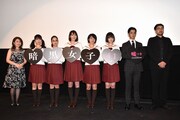 「暗黒女子」完成披露舞台挨拶の様子。