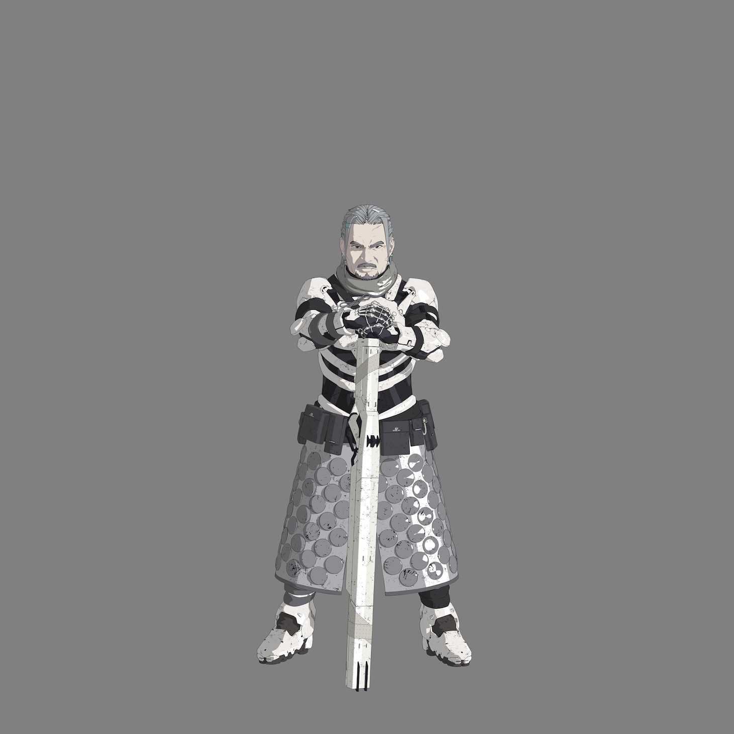 おやっさんのキャラクタービジュアル。