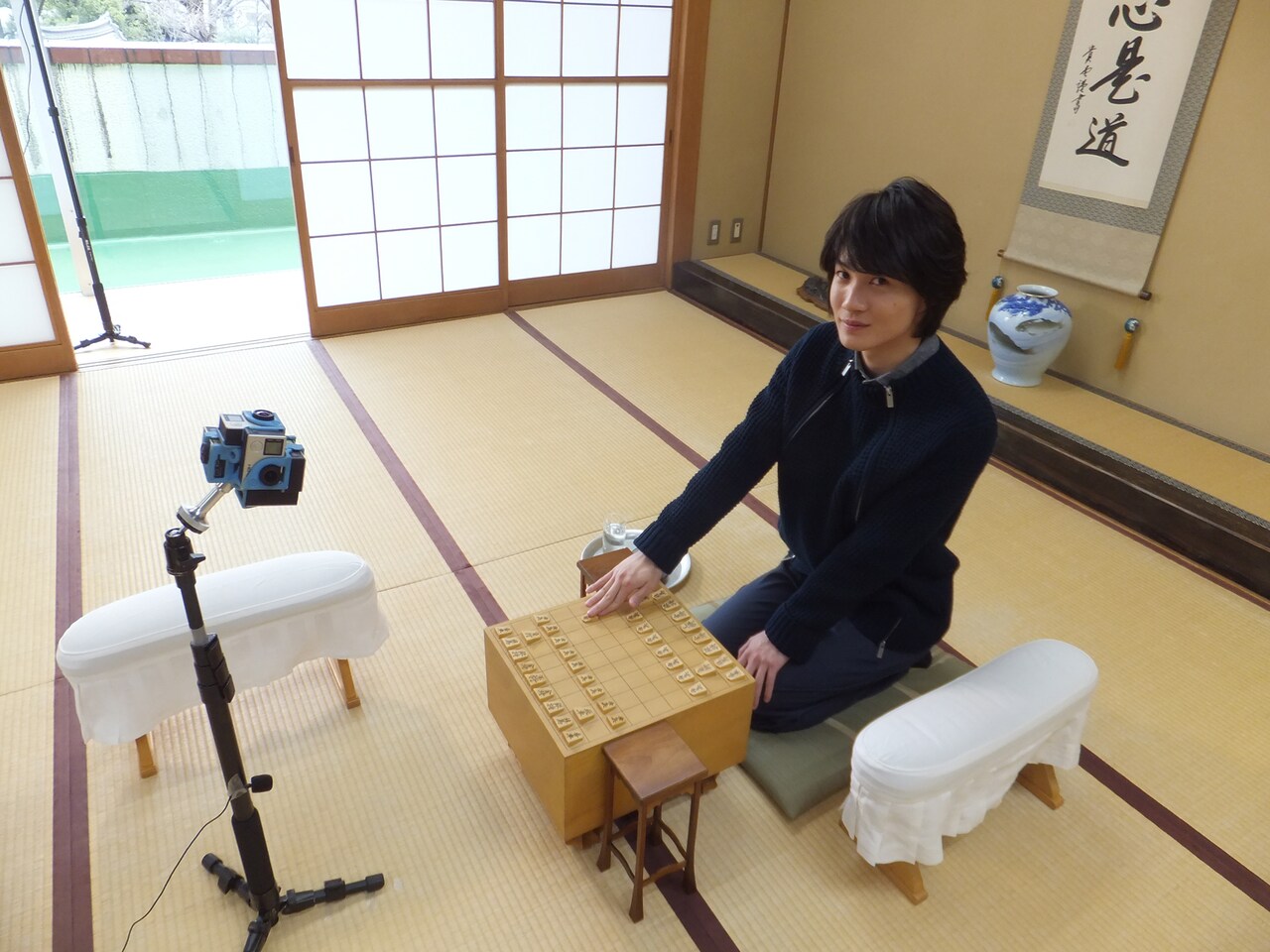 映画「3月のライオン」VR映像のワンシーン。