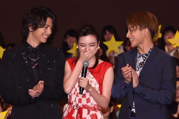 三浦翔平と白濱亜嵐が感極まった永野芽郁に拍手 ひるなかの流星 完成披露 映画ナタリー