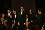 左から竹原ピストル、妻夫木聡、東出昌大、森山未來、リリー・フランキー。
