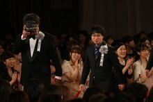 左から樋口真嗣、新海誠。