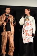 「逆徒」舞台挨拶の様子。
