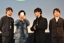 左から小川弾、村上淳、齊藤工（斎藤工）、はしもとこうじ。