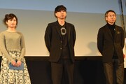 インターナショナル・ショートフィルム・コンペティション審査員。左から武田梨奈、松永大司、八代健志。