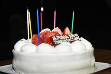 内藤誠に贈られた誕生日ケーキ。