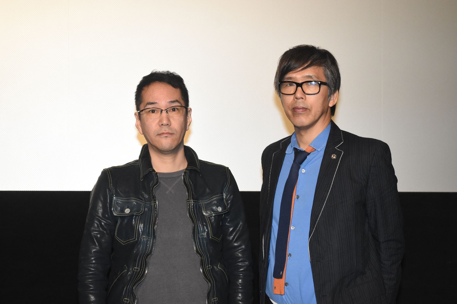 左から神山健治、Production I.G代表取締役社長の石川光久。