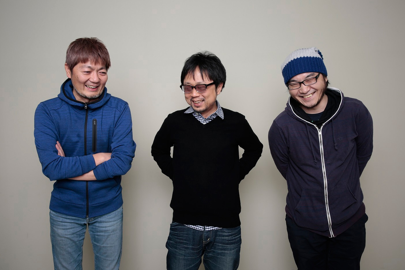 左から吉田健一、京田知己、佐藤大。