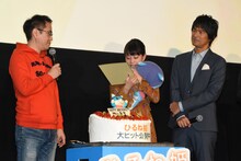 左から神山健治、高畑充希、江口洋介。