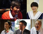 「Jimmy ~アホみたいなホンマの話~」キャスト陣。左上から時計回りに佐藤浩市、池脇千鶴、温水洋一、生瀬勝久、手塚理美。