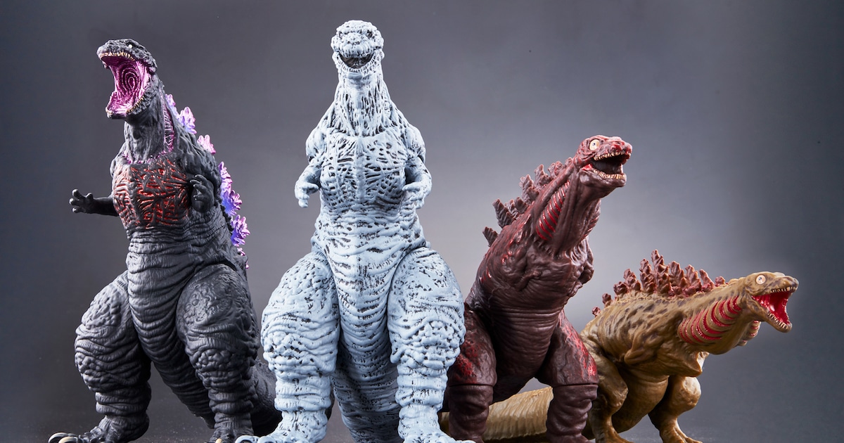 シン・ゴジラ」フィギュア発売、形態変化3体セットや熱線吐くゴジラが 