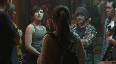 「ゴースト・イン・ザ・シェル」撮影現場の様子。