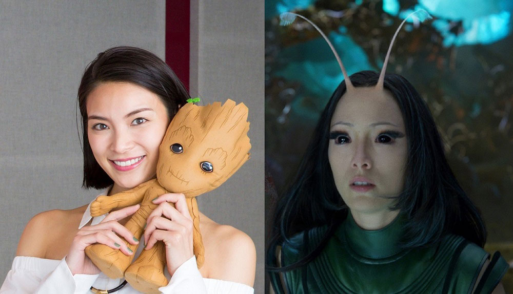 左から秋元才加（左）、マンティス（右）。