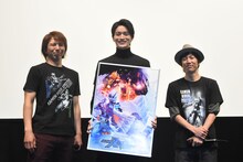 左から渡辺淳、山本涼介、上堀内佳寿也。