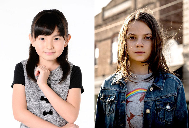左から鈴木梨央、ローラを演じたダフネ・キーン。