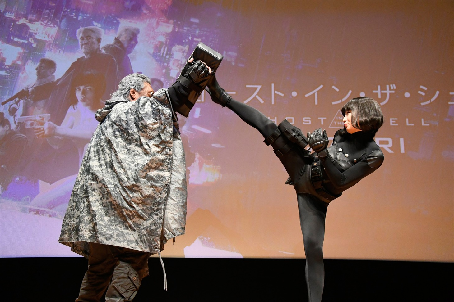 「ゴースト・イン・ザ・シェル」顔面ハッキングイベントの様子。