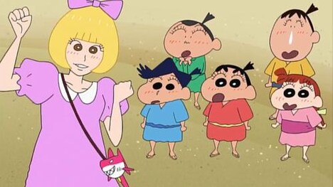 「きゃりー来航だゾ」 (c)臼井儀人／双葉社・シンエイ・テレビ朝日・ADK