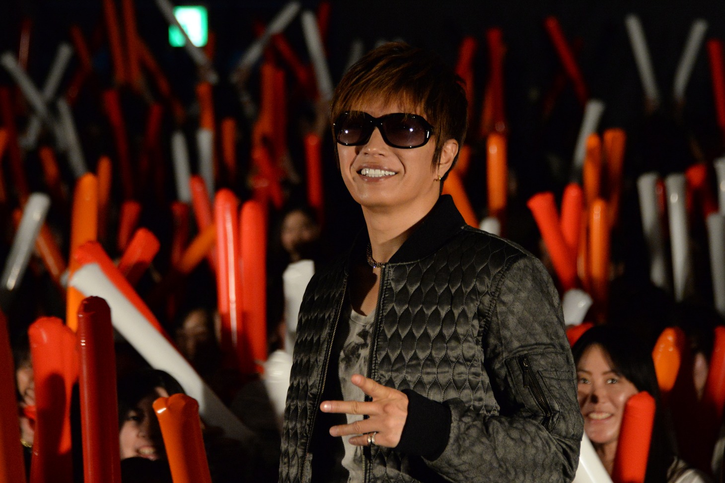 「キングコング：髑髏島の巨神」爆音＆応援上映イベントに登壇したGACKT。