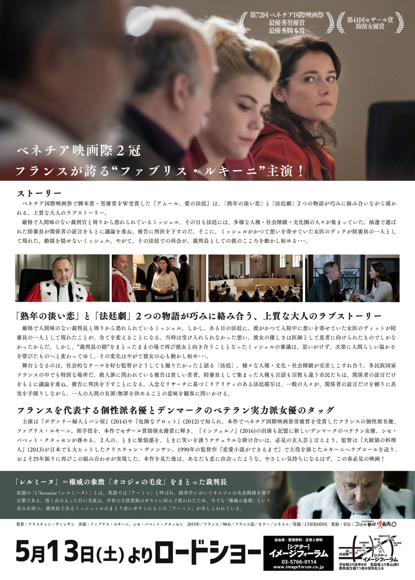 「アムール、愛の法廷」チラシ裏