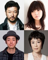 「幼な子われらに生まれ」のキャスト。上段左から浅野忠信、田中麗奈。下段左から宮藤官九郎、寺島しのぶ。