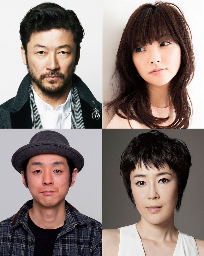 「幼な子われらに生まれ」のキャスト。上段左から浅野忠信、田中麗奈。下段左から宮藤官九郎、寺島しのぶ。