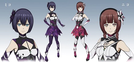 悠木碧演じるミコとニコ。