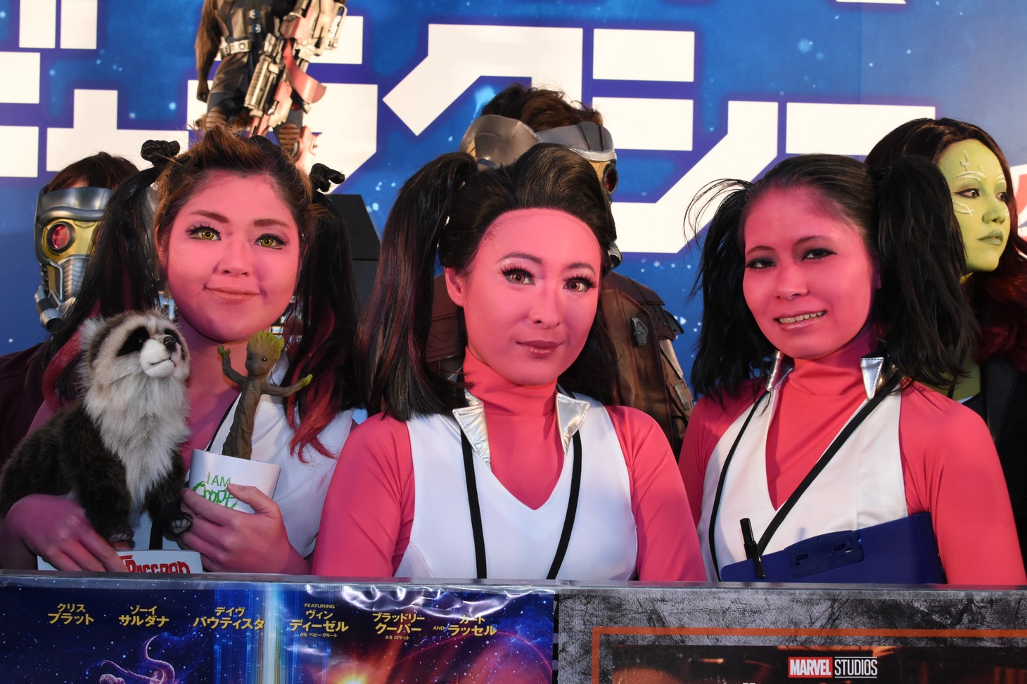 「ガーディアンズ・オブ・ギャラクシー：リミックス」イベントにてコスプレをする観客。