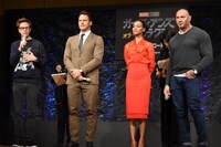 「ガーディアンズ・オブ・ギャラクシー：リミックス」アジア合同記者会見の様子。