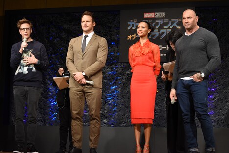 「ガーディアンズ・オブ・ギャラクシー：リミックス」アジア合同記者会見の様子。