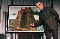 「この辺りに展覧会のマスコットキャラ・タラ夫も描いています」と大友克洋。