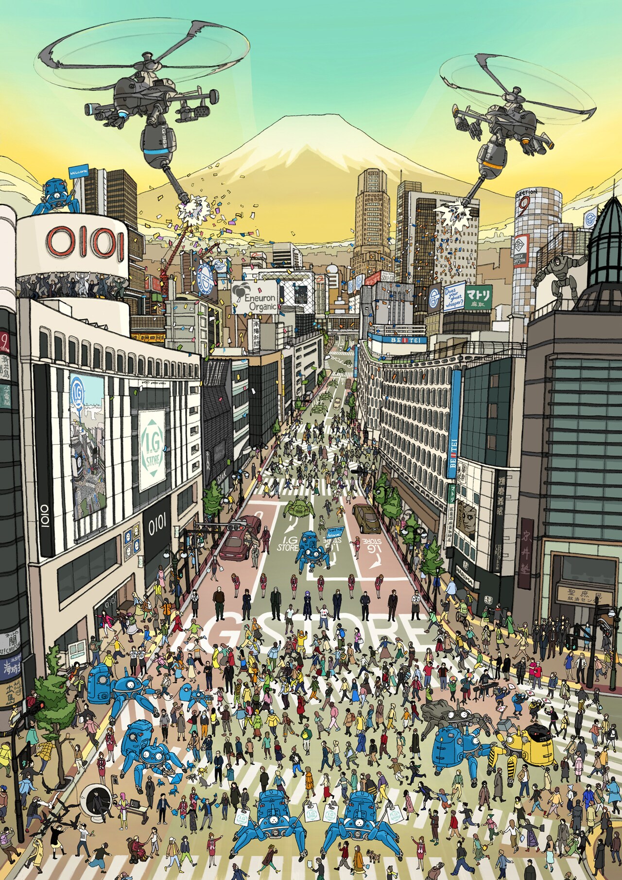 Production I.G公式ストアの1周年記念ビジュアル完成、1/2タチコマも店舗に登場