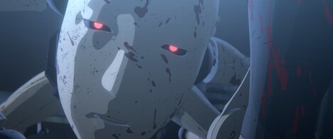 劇場アニメ「BLAME!」場面カットより、ネット端末遺伝子を持たない人間を排除する駆除系のセーフガード。
