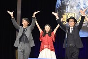 「美しい星」完成披露試写会の様子。