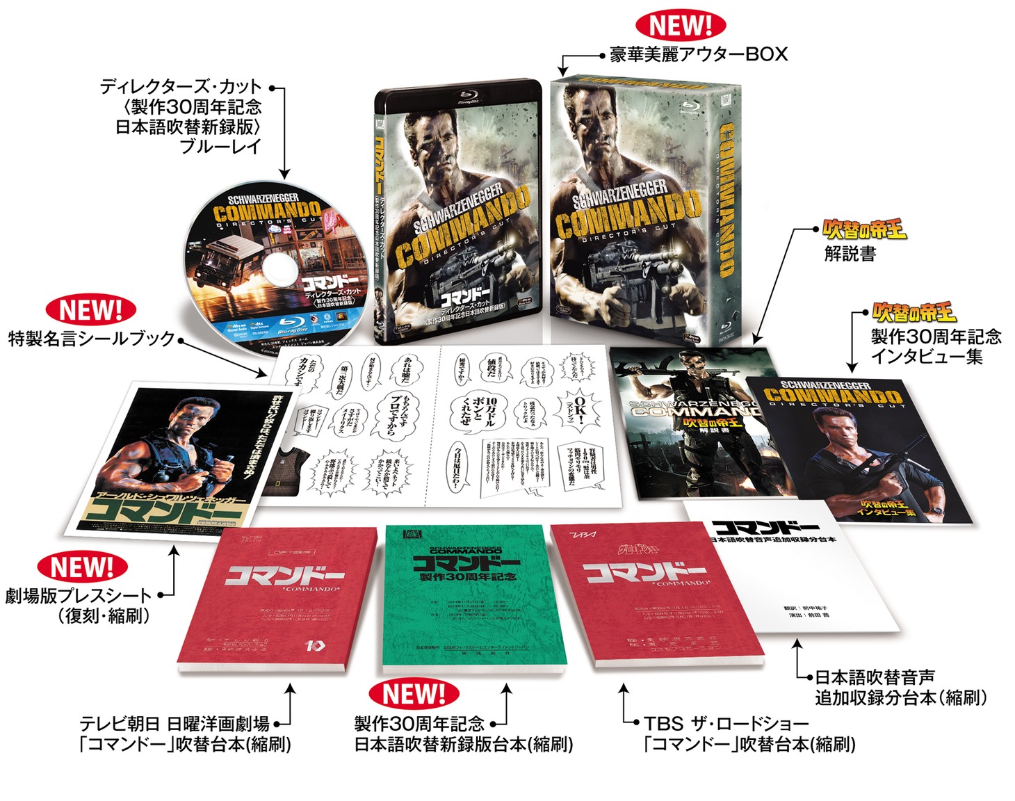 「コマンドー ディレクターズ・カット＜製作30周年記念日本語吹替新録版／台本付＞」展開図