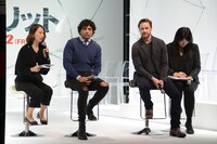 M・ナイト・シャマラン（左）とジェームズ・マカヴォイ（右）。