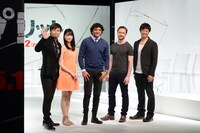 左から品川祐、高橋ひかる、M・ナイト・シャマラン、ジェームズ・マカヴォイ、庄司智春。