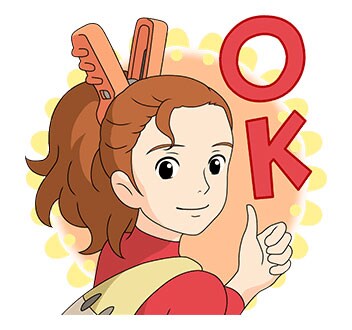 「借りぐらしのアリエッティ」LINEスタンプ