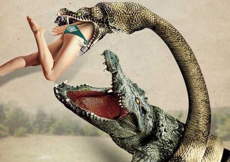 「アナコンダ vs. 殺人クロコダイル」 (c)2015 Sony Pictures Worldwide Acquisitions Inc. All Rights Reserved.